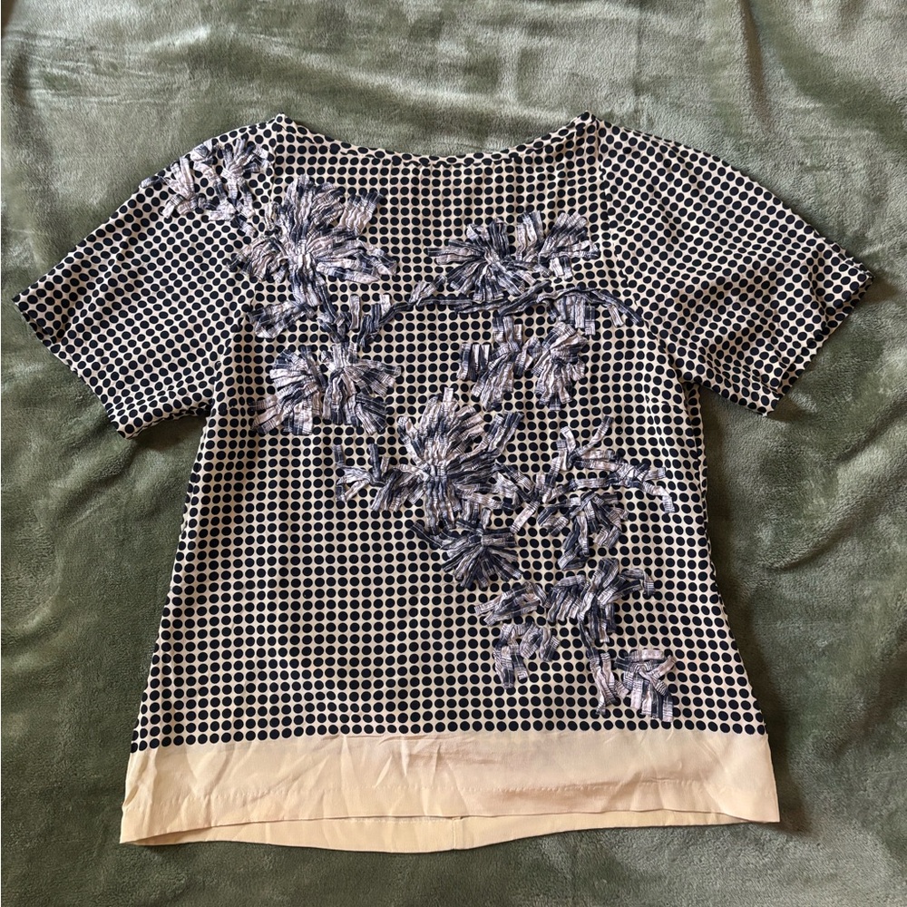 Dries Van Noten Black and White Checkered Blouse